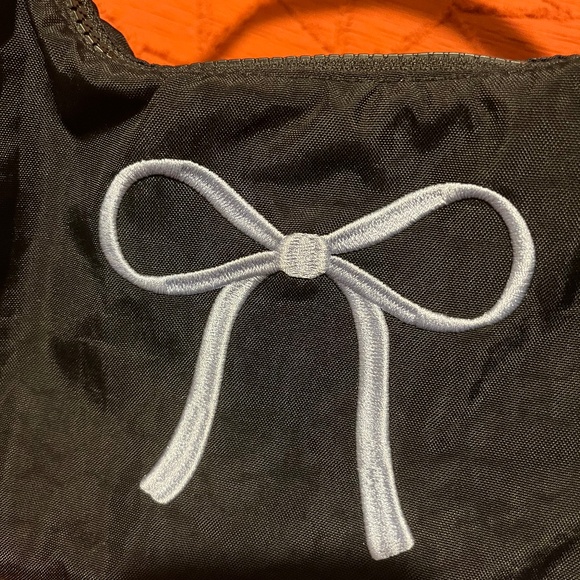 BAGGU UO Exclusive Embroidered Bow Mini Nylon Shoulder Bag - Picture 2 of 4
